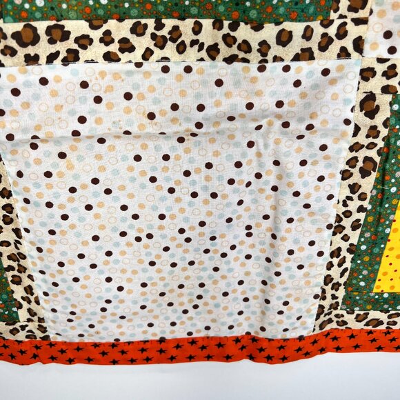 Homemade Handcrafted Baby Lap Blanket Quilt Fall Wall Hang Turkeys 39 1/2" x 30" - Picture 7 of 16